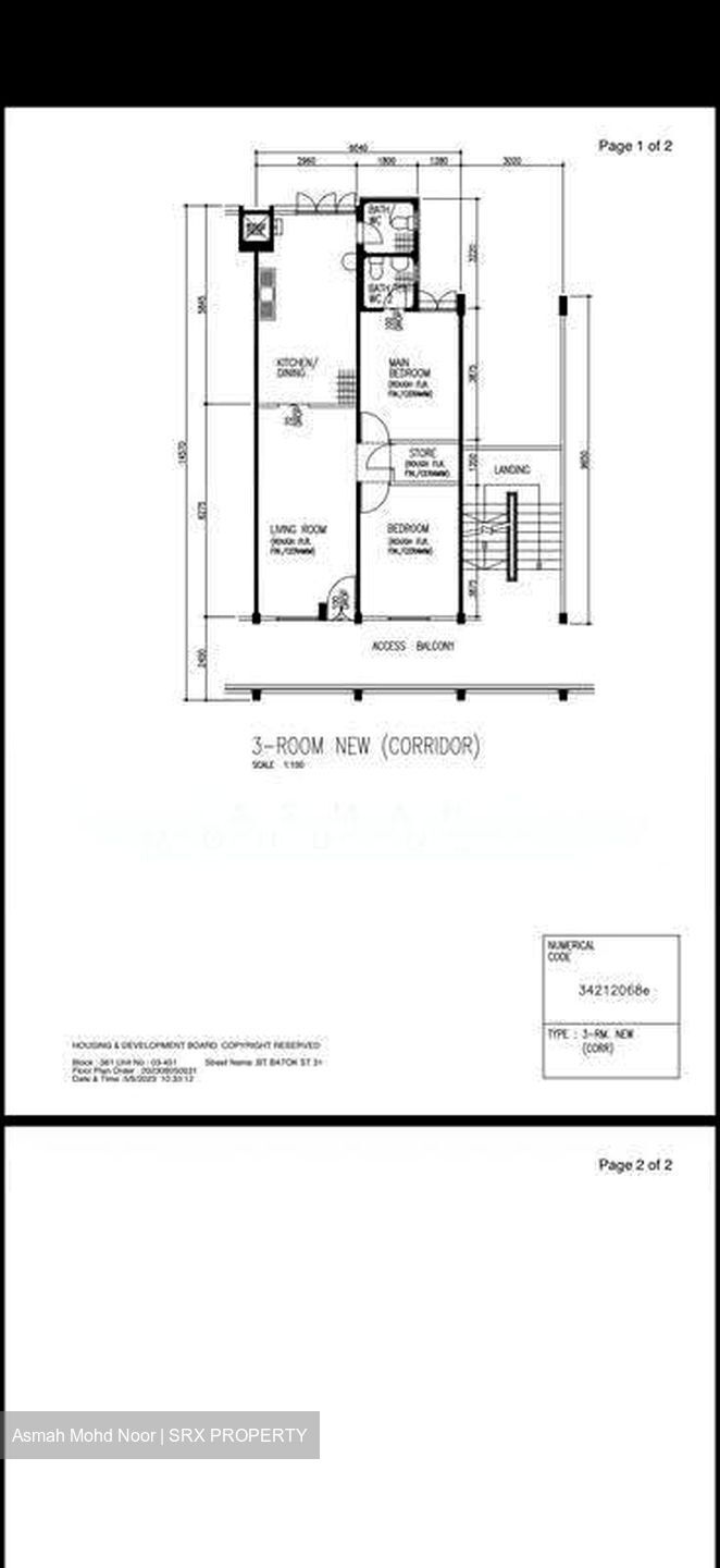 Blk 361 Bukit Batok Street 31 (Bukit Batok), HDB 3 Rooms #609400431